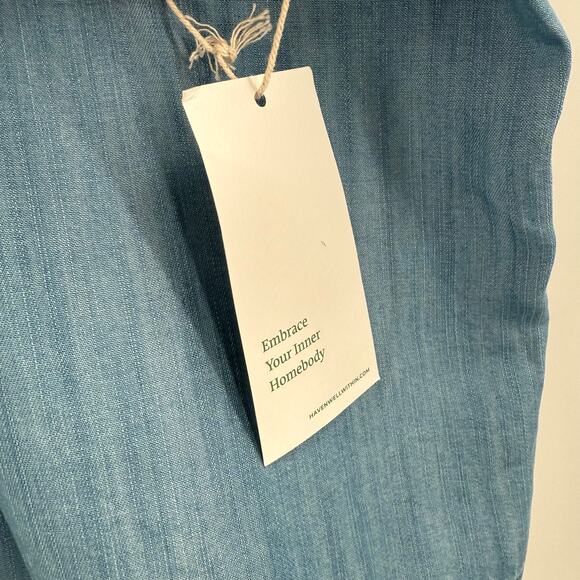HAVEN WELL WITHIN x TALBOTS Tank Size XXL Chambray Sleeveless Tencel Cropped NWT - Picture 7 of 13